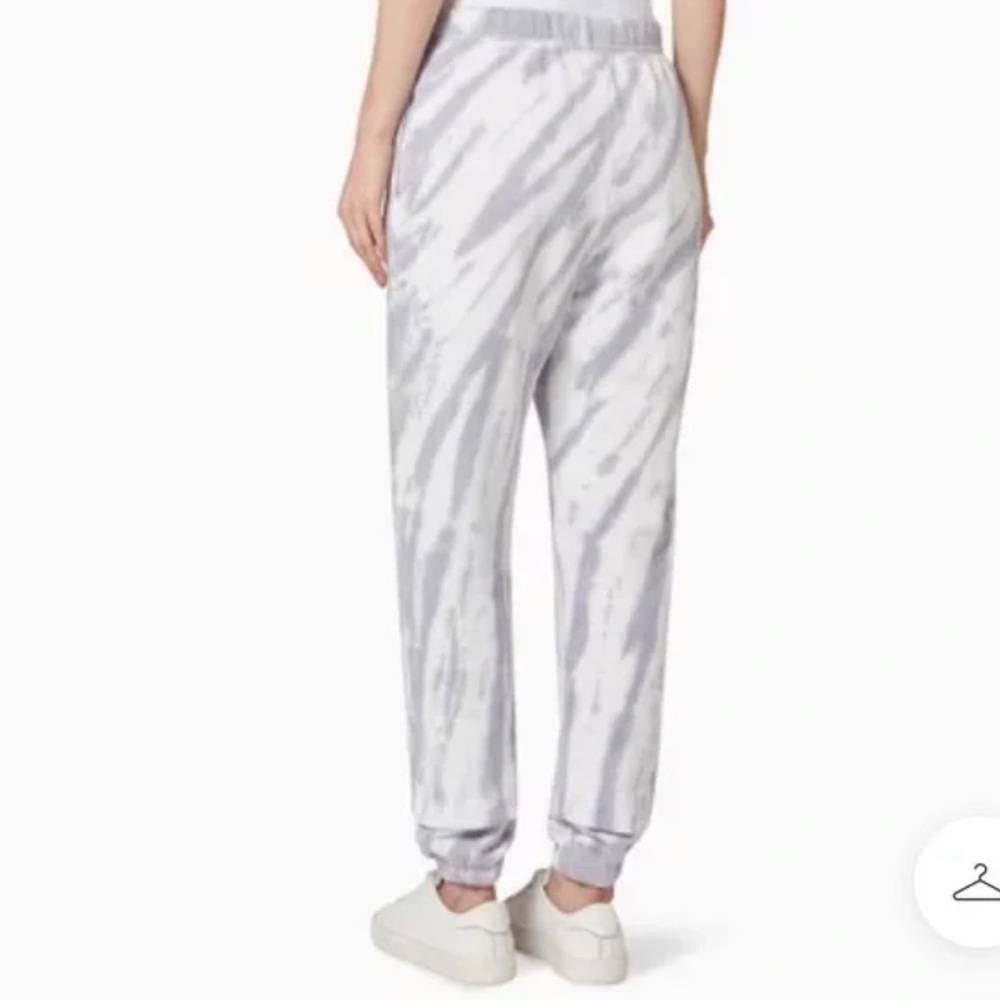 Good American Lilac/Grey Boyfriend Cotton Tie-Dye Classic Sweatpants Plus Size 5 - Picture 4 of 13
